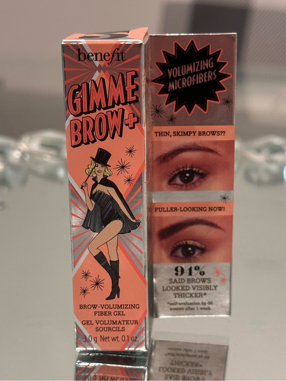 NEW Benefit Gimme Brow+ Shade 5 Warm Black Brown Brow Fiber Gel FULL SIZE NIB